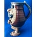 EAKIN Stein Funny Face Coffee Mug Ugly Cowboy Mustache signed Vintage.