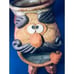EAKIN Stein Funny Face Coffee Mug Ugly Cowboy Mustache signed Vintage.