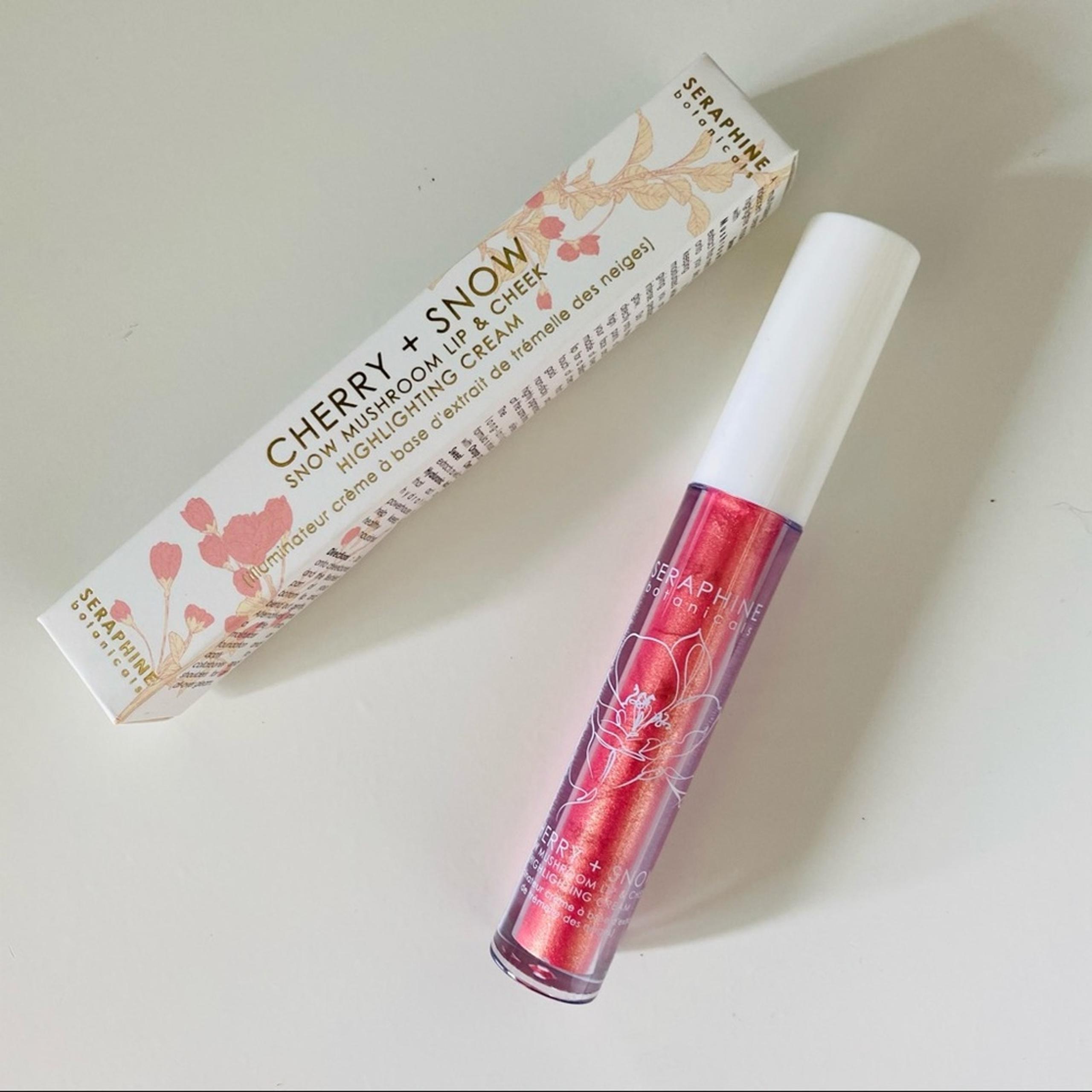 NEW SERAPHINE Cherry + Snow Pink Rose Lip Cheek Highlighting Cream Makeup