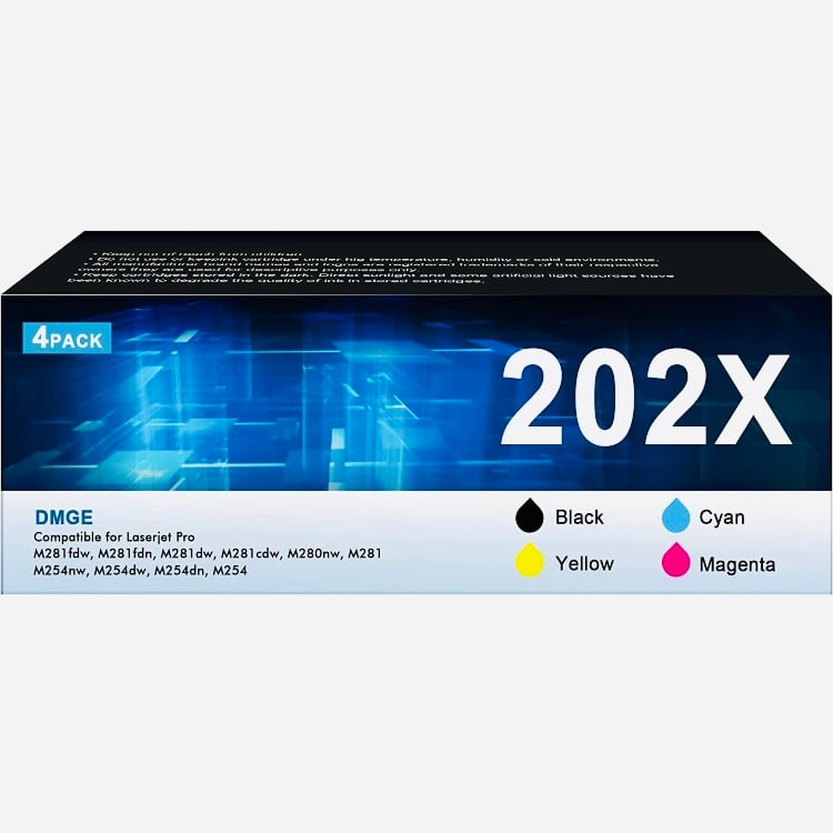 202A 202X Toner Cartridges - High Yield 4 Pack