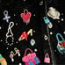 Berek 2 Sweater Women Medium Cardigan Beaded Embroidered Handbags Colorful Black