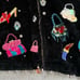 Berek 2 Sweater Women Medium Cardigan Beaded Embroidered Handbags Colorful Black