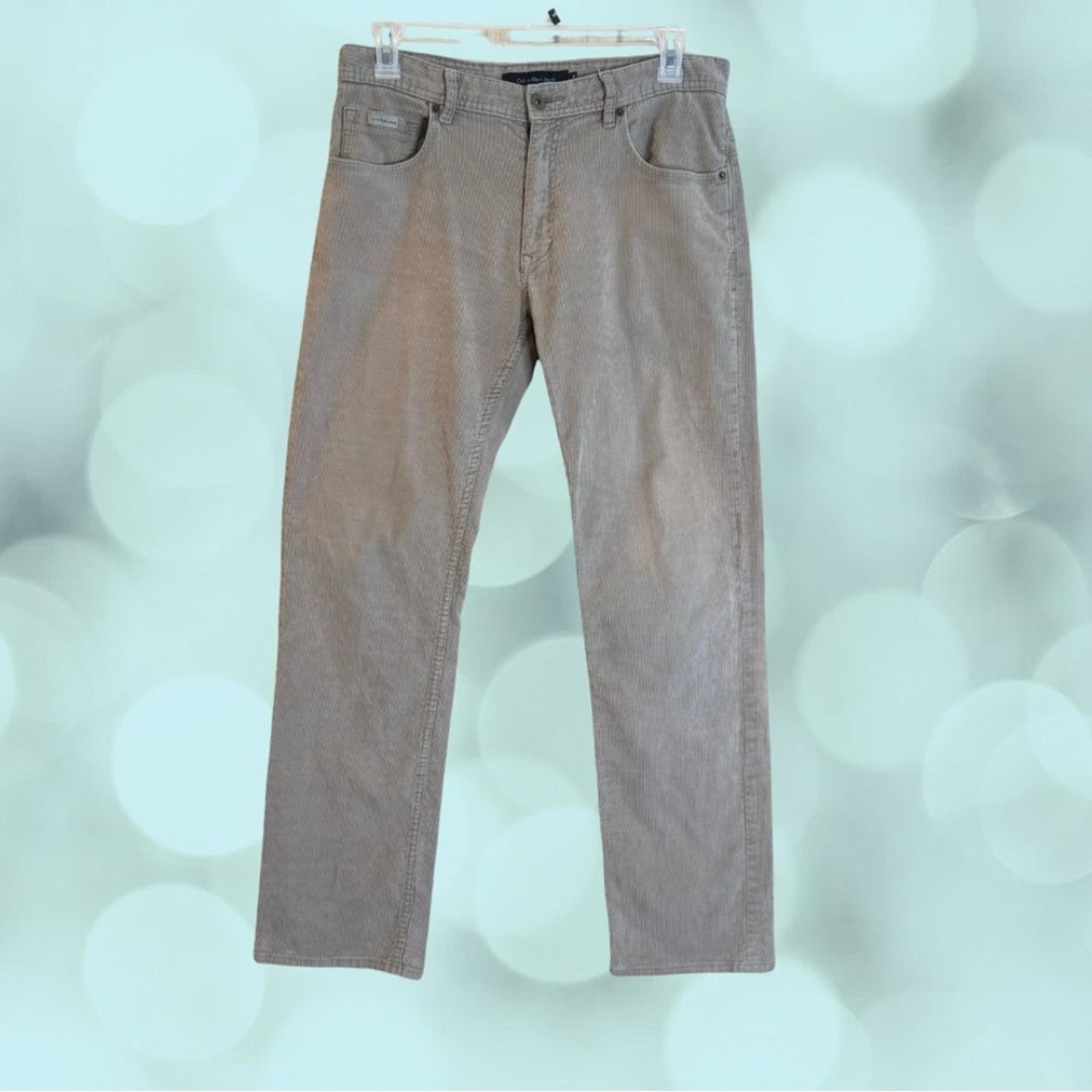 Calvin Klein Jeans Women’s Straight Leg Sand Corduroy Pants Size 34
