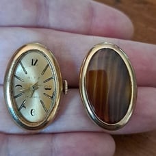 Ritz Brown and Gold Cufflinks