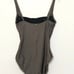 Calvin Klein Women's Ruched Panel One Piece Swimsuit Silver Brown Swimwear Sz 12