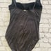Calvin Klein Women's Ruched Panel One Piece Swimsuit Silver Brown Swimwear Sz 12