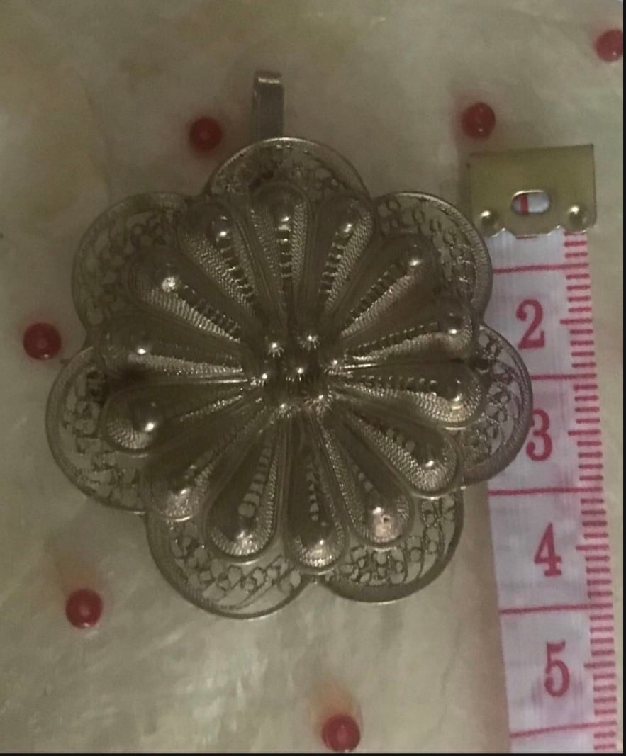 NEW 925 Stainless Steel Heavy Pendant/ Brooch