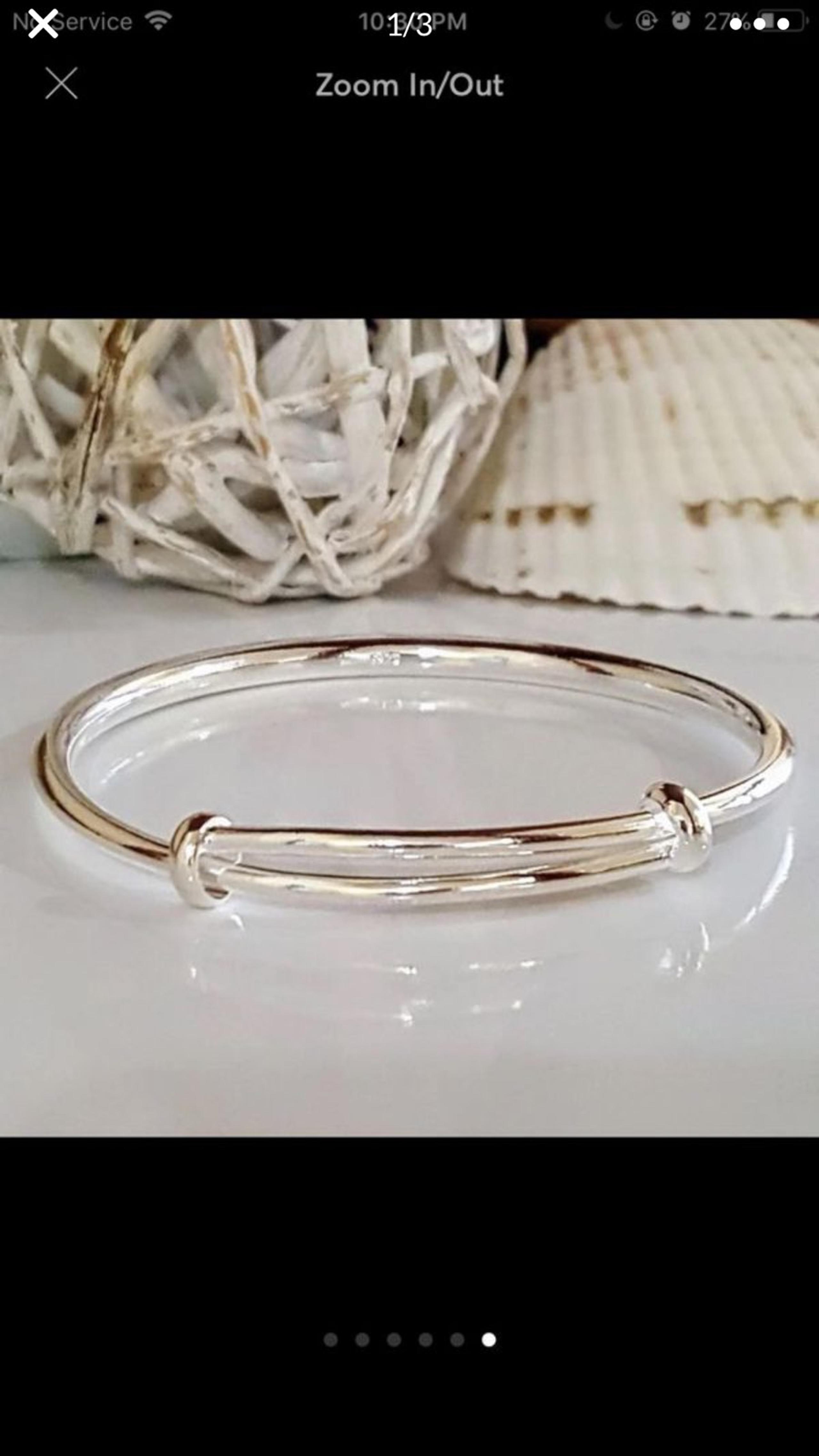 Sterling silver plated bracelet infinity