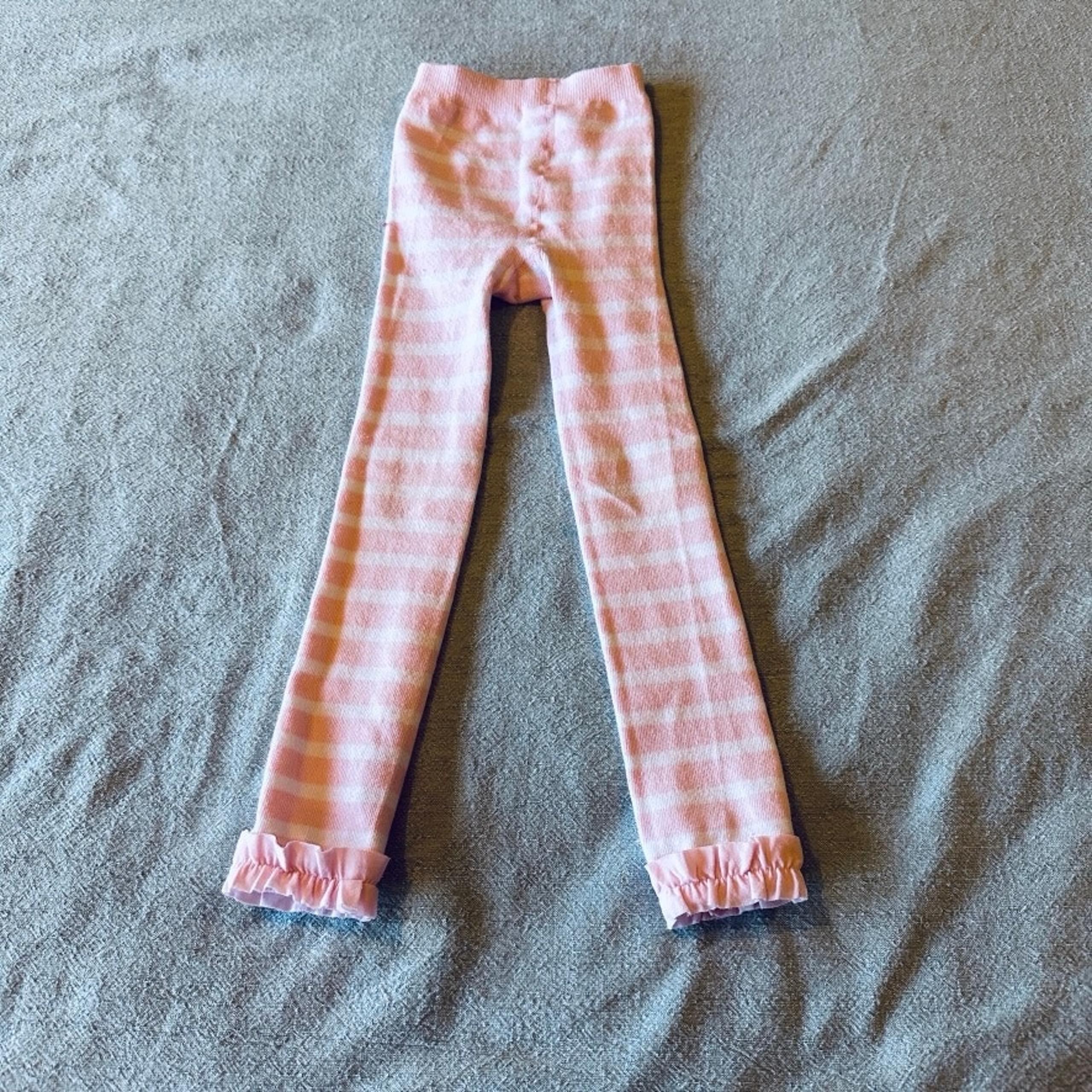 Ruffle Butts pink striped leggings