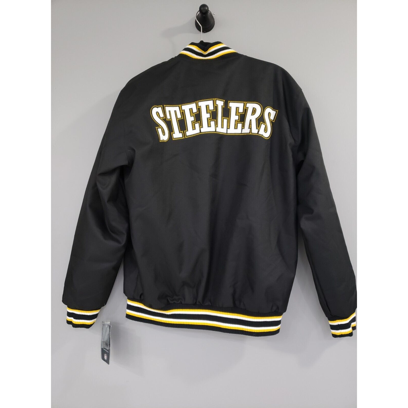 NFL Team Apparel Pittsburgh Steelers Snap Button Jacket Mens Medium