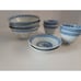 Vtg Rice Flower & Dragon Bowls Tienshan Translucent, Saucers, Spoon 38 Piece Set