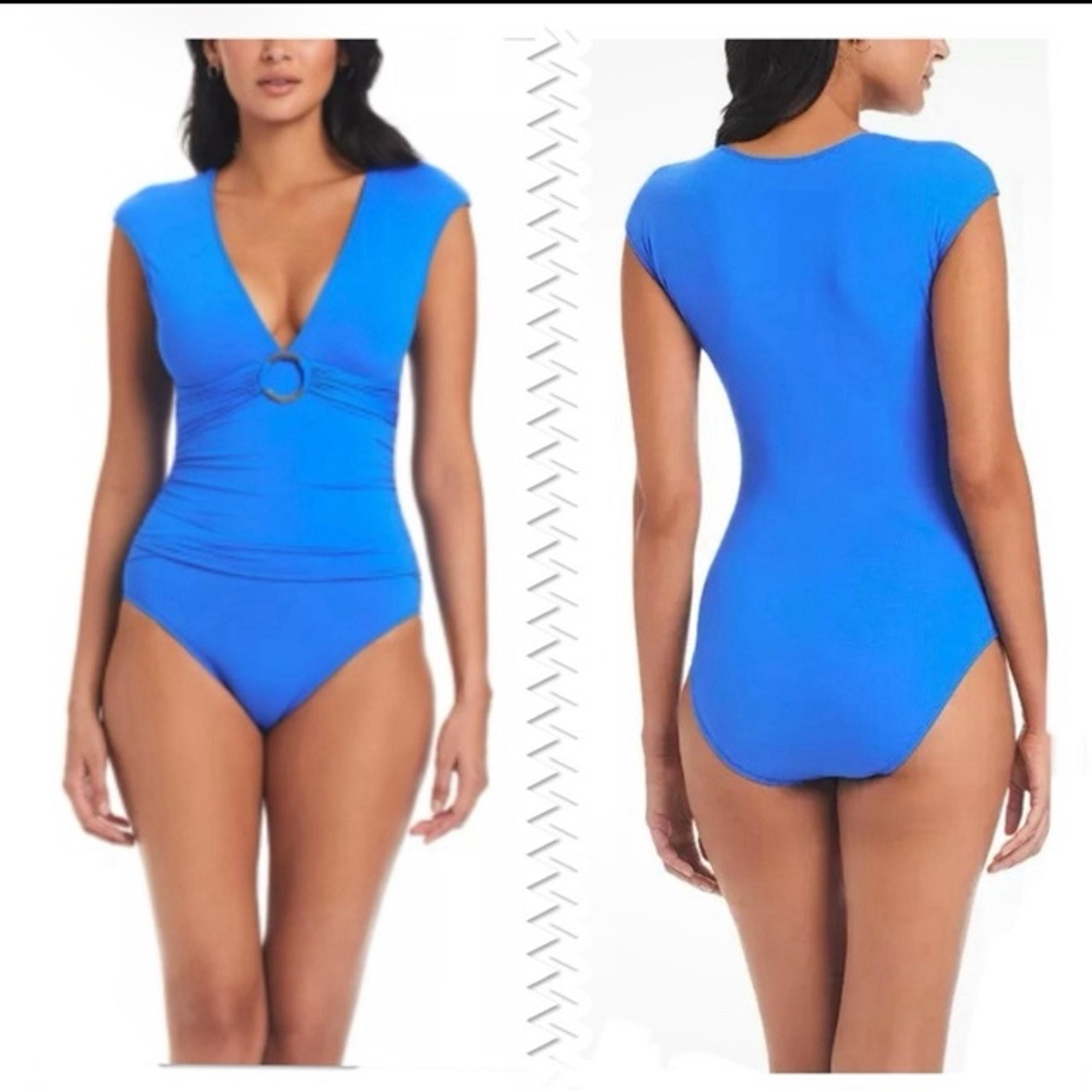 Bleu by Rod Beattie Mio Cap Sleeve One Piece Swimsuit Size 6