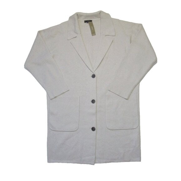 NWT J.Crew Collared Sweater-Jacket in Heather Dove Gray Oversized Cardigan S