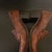 JOAN DAVID Vintage Brown Leather Block Heel Size 38