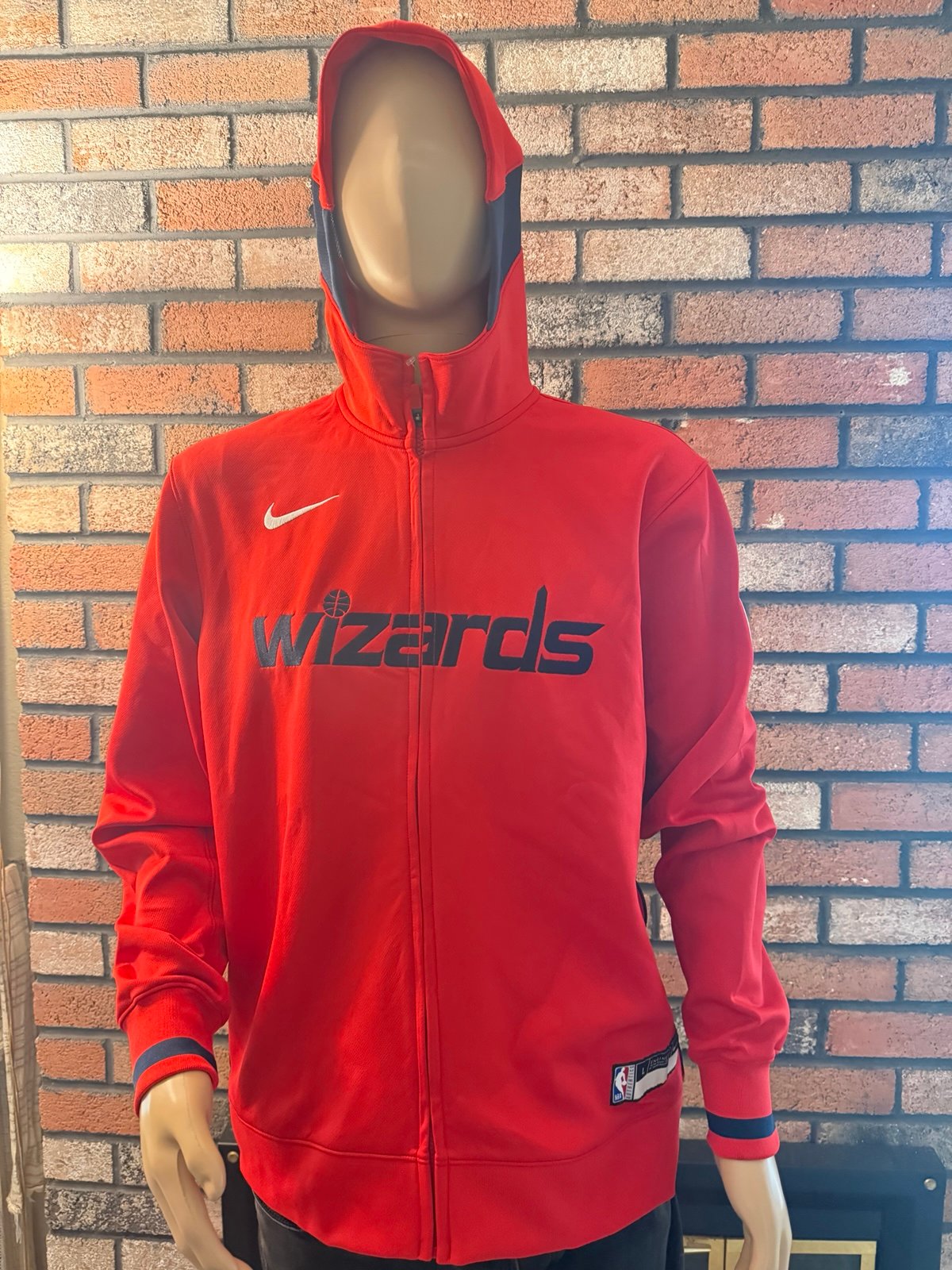 Nike Washington Wizards Showtime Full Zip Hoodie Large