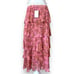 NWT ALEXIS Fleura Printed Pleated Georgette Midi Skirt In Pink Floral Print XL