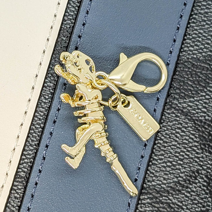 ⭐♥️❀ ♂♀ COACH Golden Rexy Bag Charm Polished Keychain New