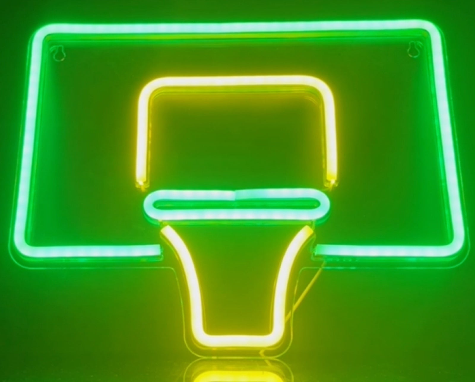 Fun Bright Green Basketball Ball Back Board Goal Hoop LED Night Light Room Decor