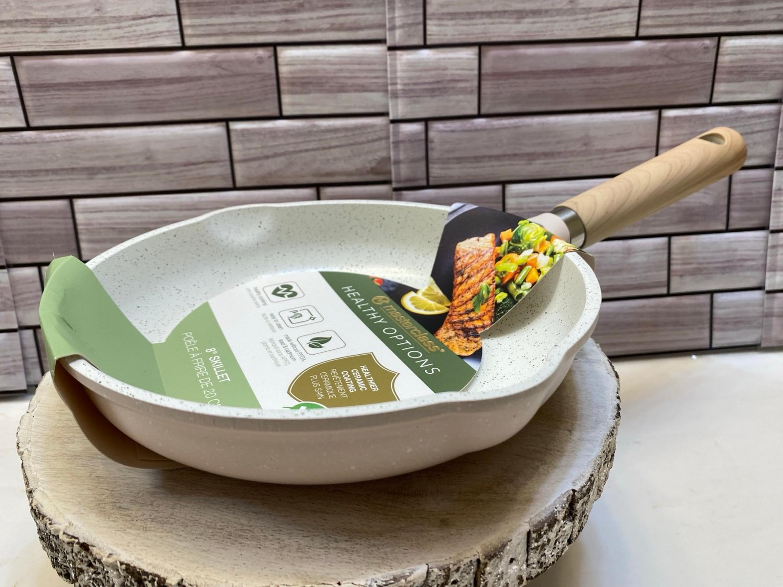 Masterclass Cookware Skillet Frying Pan 8" non-toxic& nonstick NWT **pink/mint