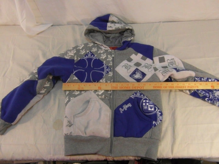 szLARGE CHILDREN YOUTH BAY BOY COLLECTION HOODED JACKET HOODIE FULL ZIP IG 214
