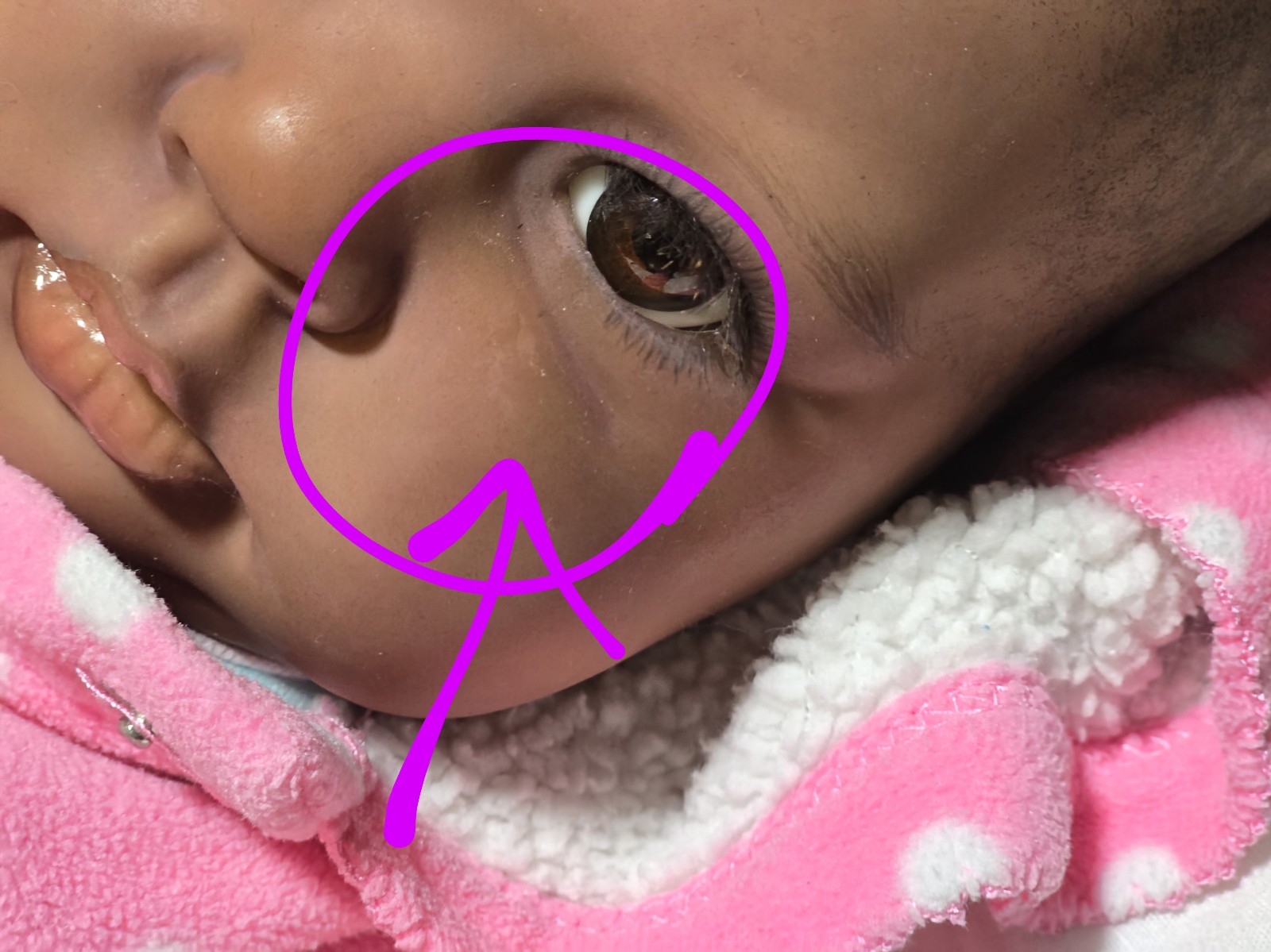 Adorable BB Crystal, by Donna Rupert Boo Boo baby - detail