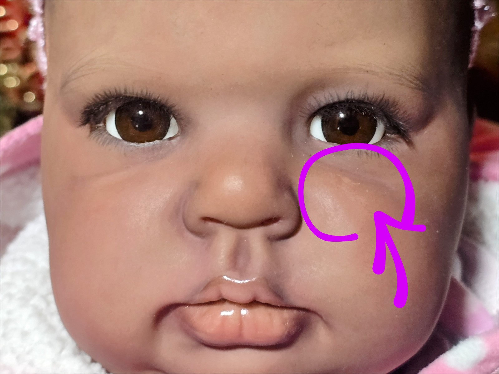 Adorable BB Crystal, by Donna Rupert Boo Boo baby - detail