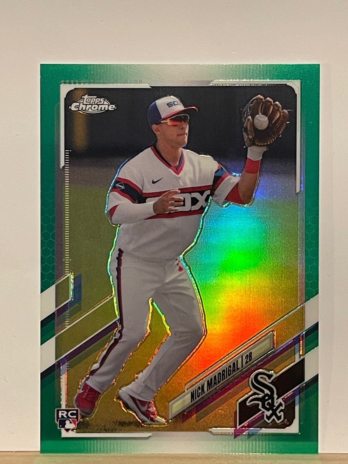 2021 Topps Chrome NICK MADRIGAL Rookie SP Photo Variation Green Refractor #/99