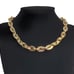 14K Gold Womens Etched Hammered Chain Link Style Necklace 14 K Silver Jewelry