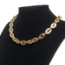 14K Gold Womens Etched Hammered Chain Link Style Necklace 14 K Silver Jewelry