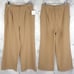 NWT Laundry Shelli Segal Pearl Embellished Pleated Wide Leg Trouser Pants Tan L