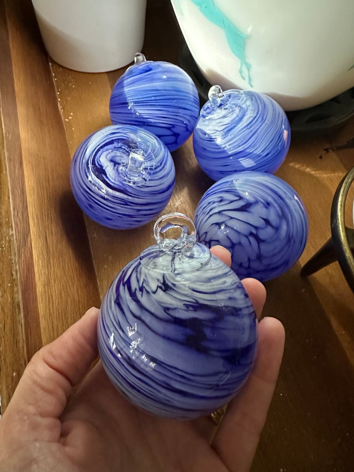Vintage Handblown Glass Ornaments (5)