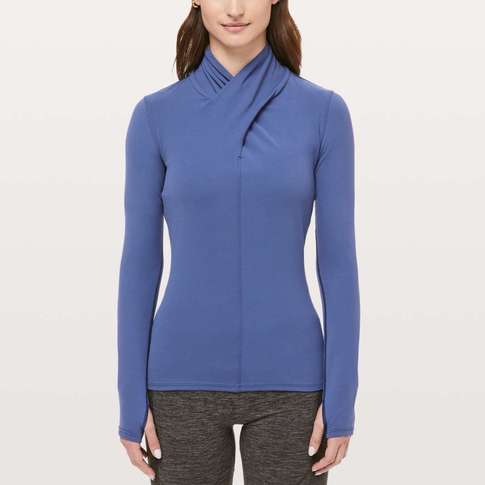 Lululemon Ethereal Long Sleeve Sz 4 In Gatsby Blue
