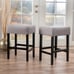 Zuma Kd Backless Counter Stool Light Grey Fabric-3pr2k