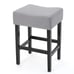Zuma Kd Backless Counter Stool Light Grey Fabric-3pr2k