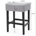 Zuma Kd Backless Counter Stool Light Grey Fabric-3pr2k