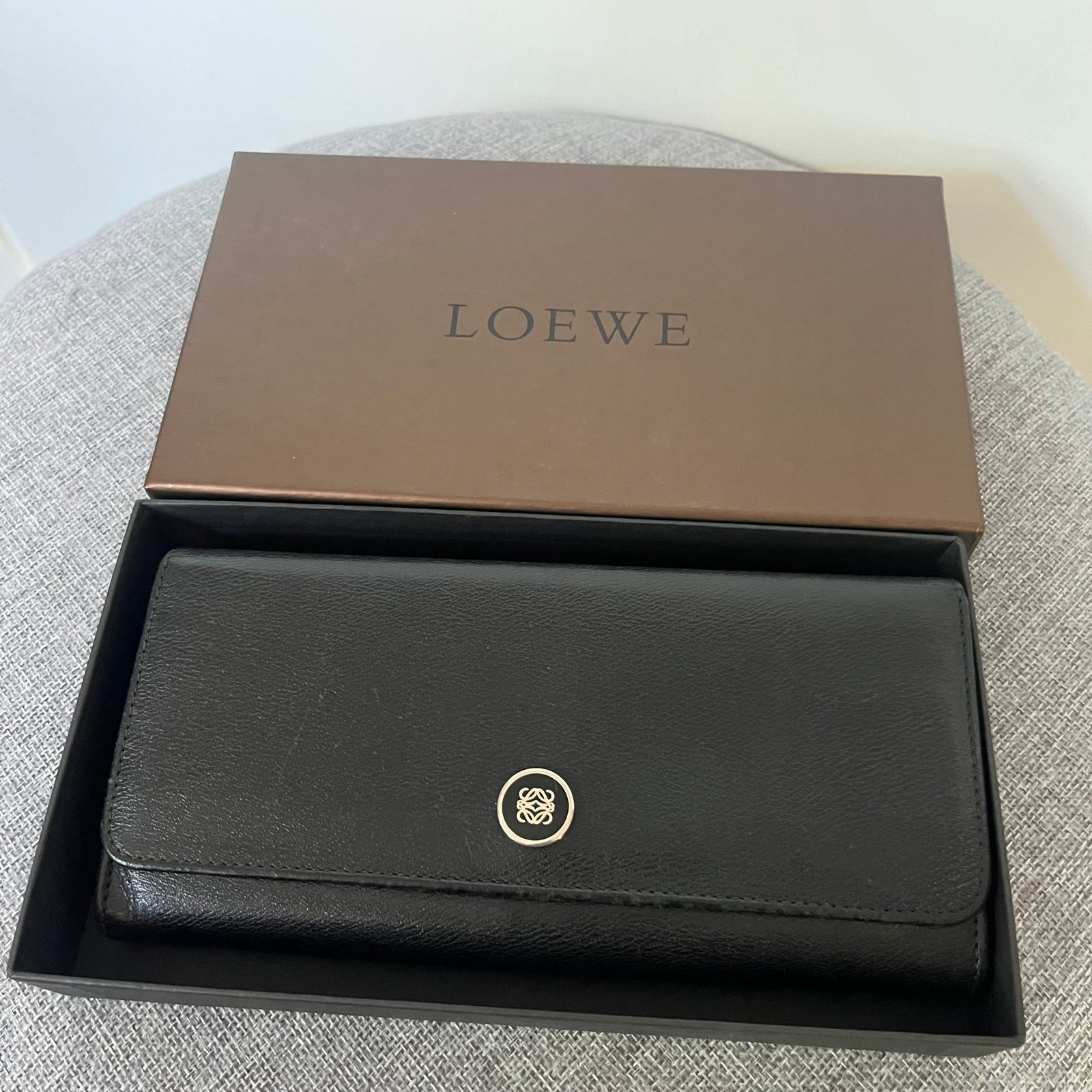 VINTAGE Loewe Smooth Leather Long Wallet