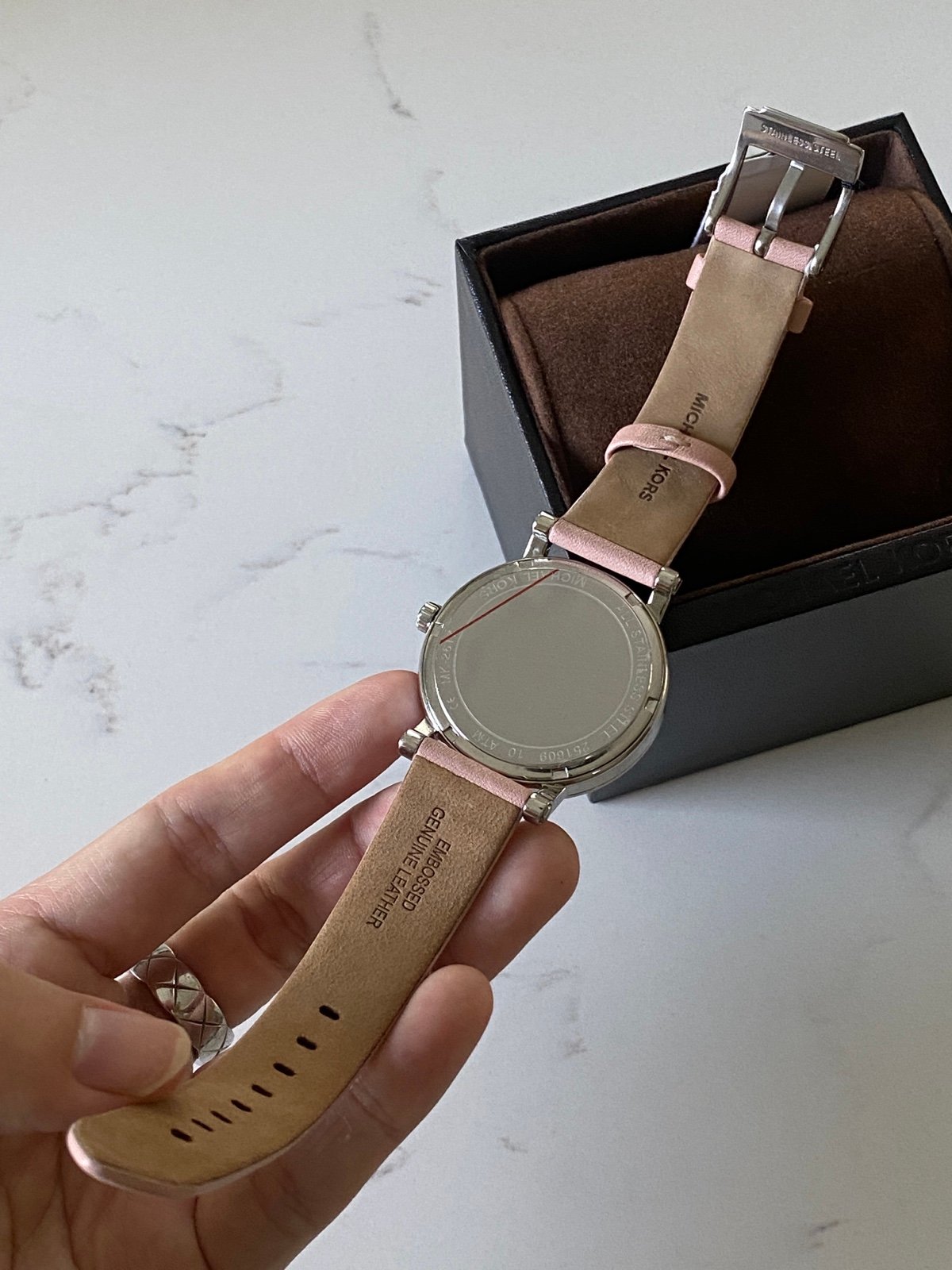 michael kors watch women leather strap