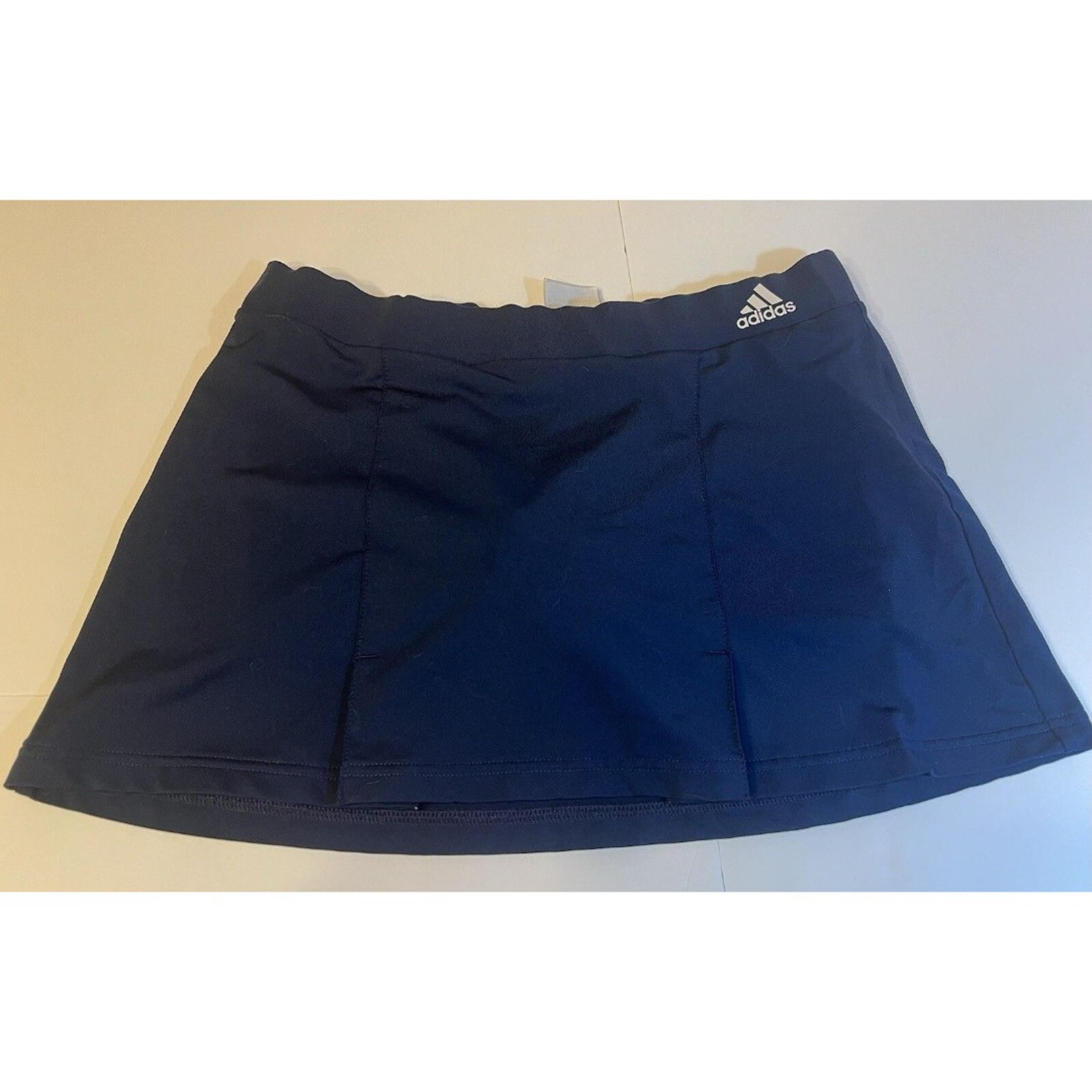 Adidas Skort Small Womens Climalite Mini Skirt Navy Blue Shorts Pleated Sports