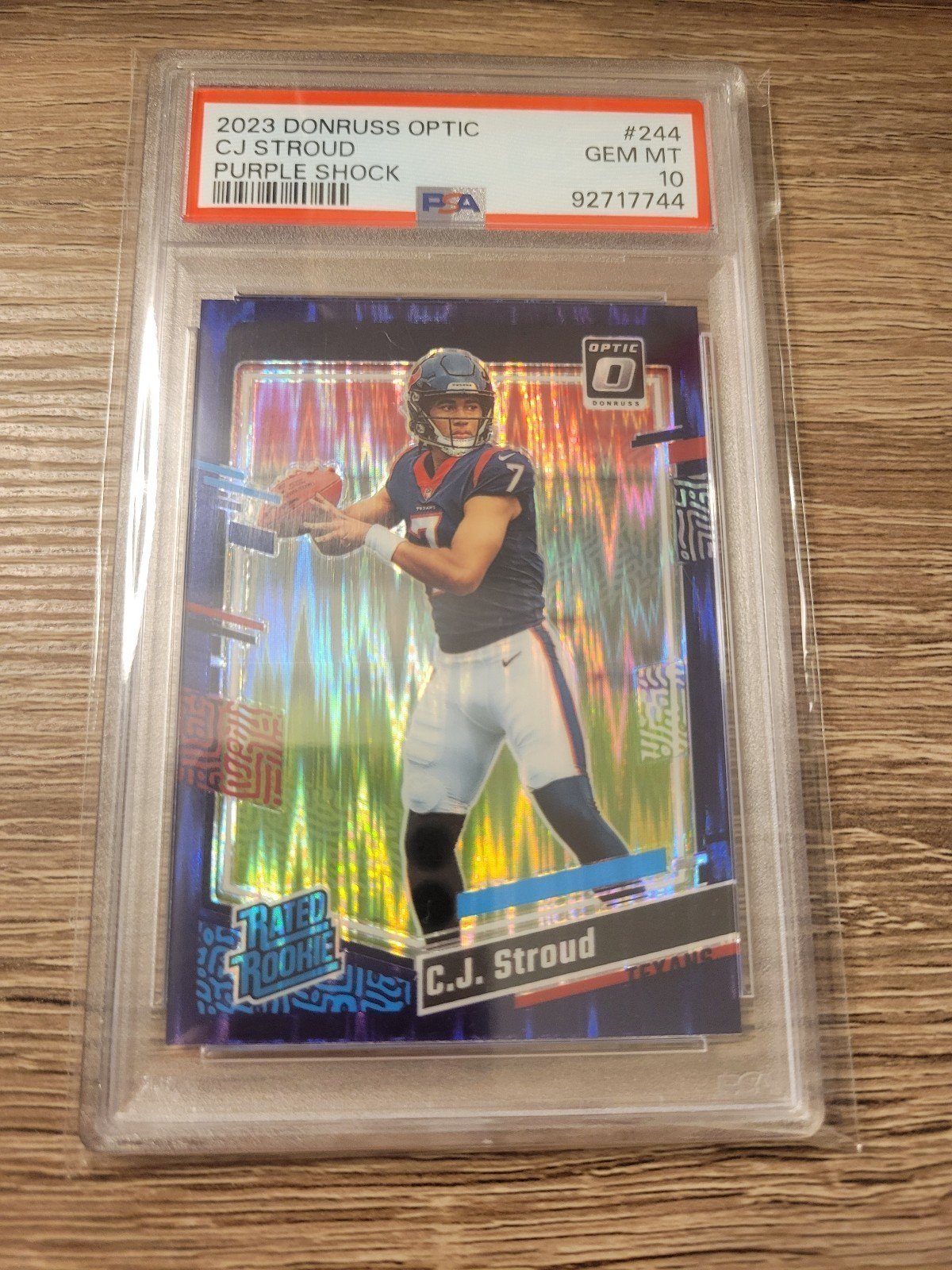 Cj Stroud optic purple shock psa 10