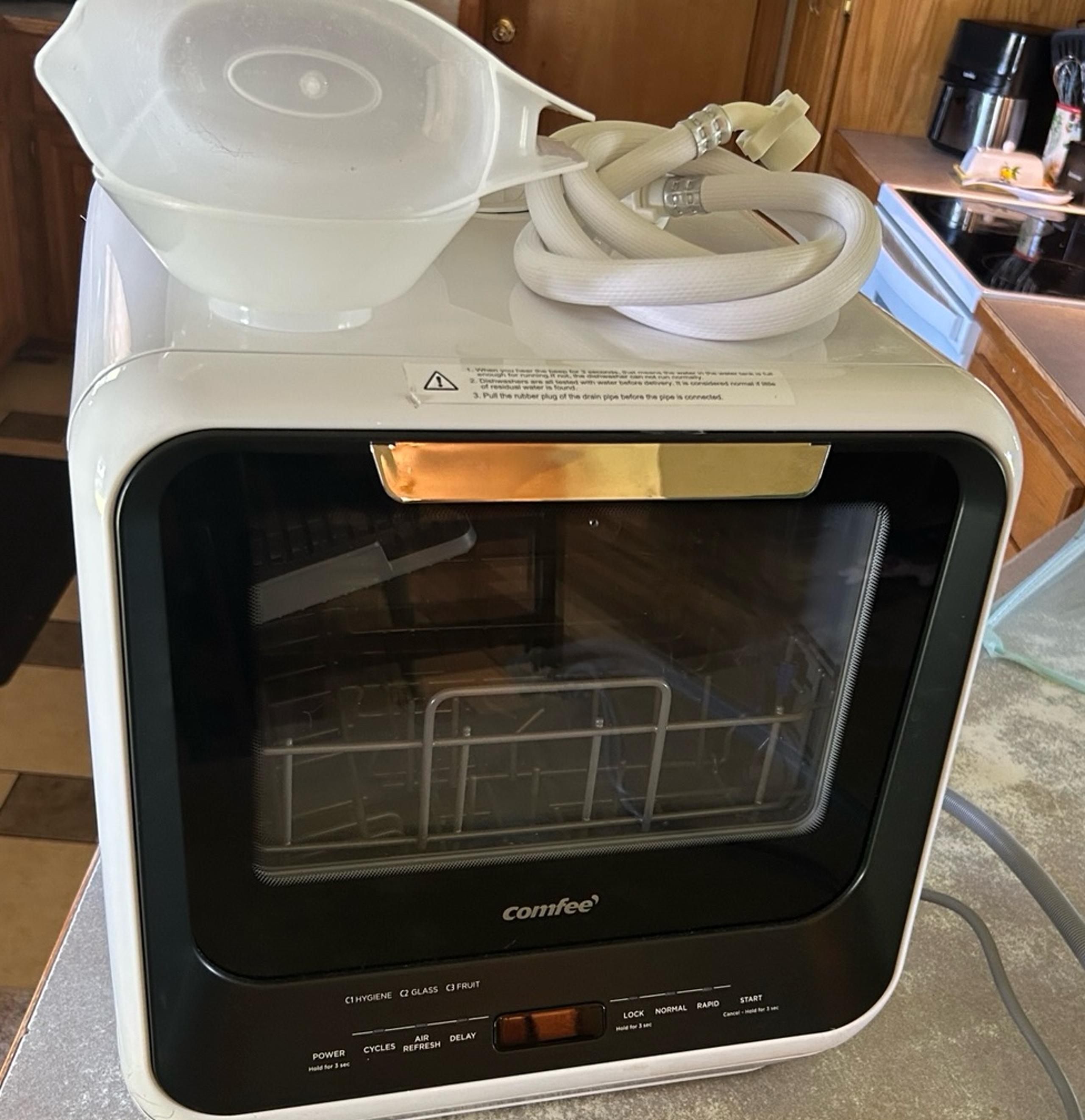 COMFEE' Portable Mini Dishwasher Countertop with 5L Built-in Water Tank for Apar