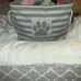 Striped Paw Patch Bin Gray