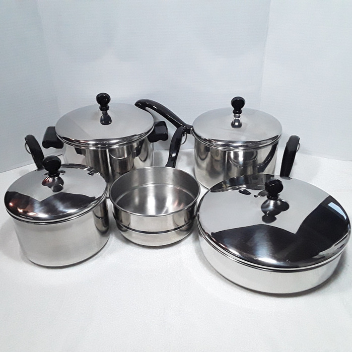 FARBERWARE Cookware Set 2Qt 3Qt 4Qt Stock Pot 10 Skillet Frying Pan 9 Pc Lot