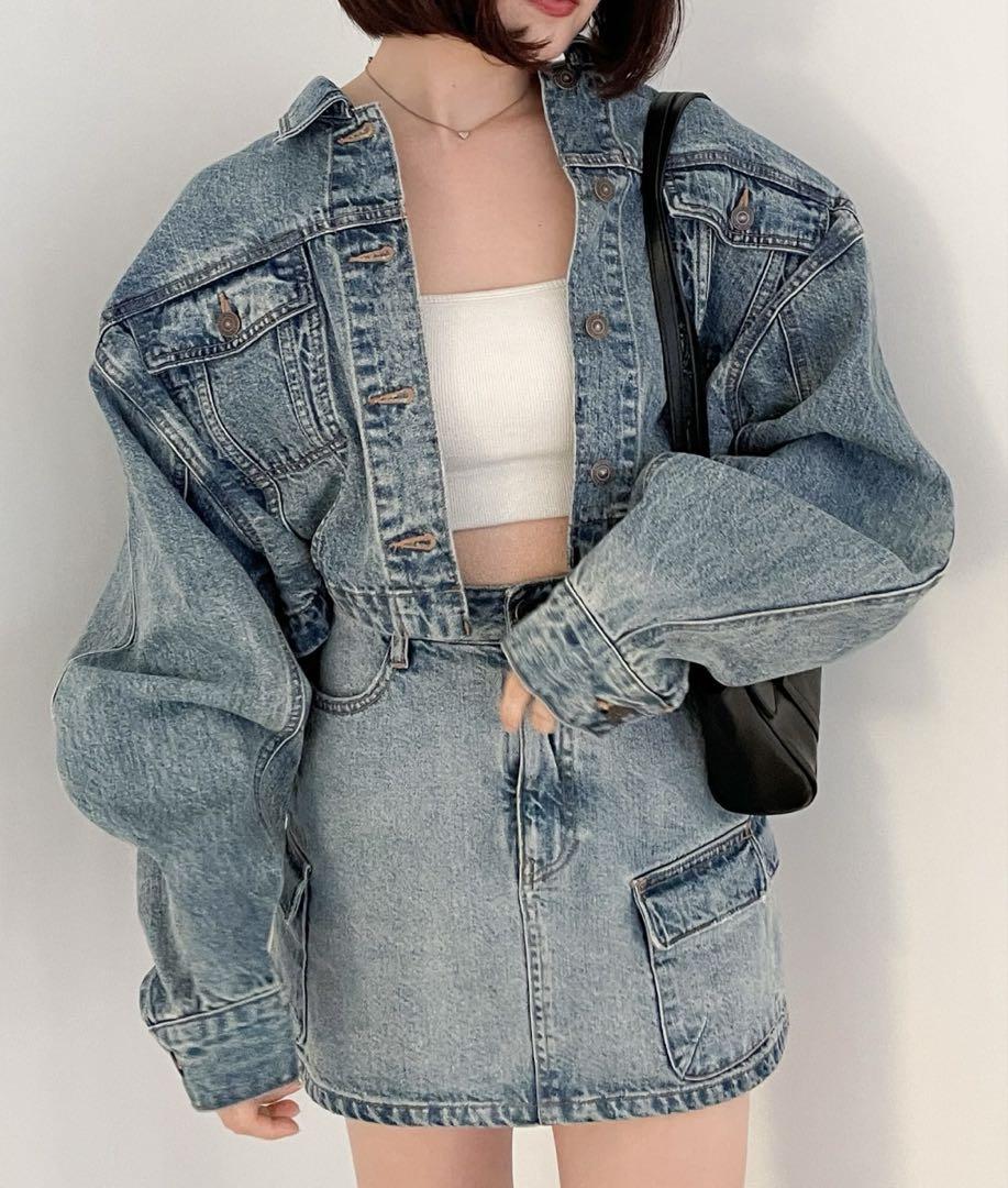 Heather Denim Set-up Denim Assort Jacket