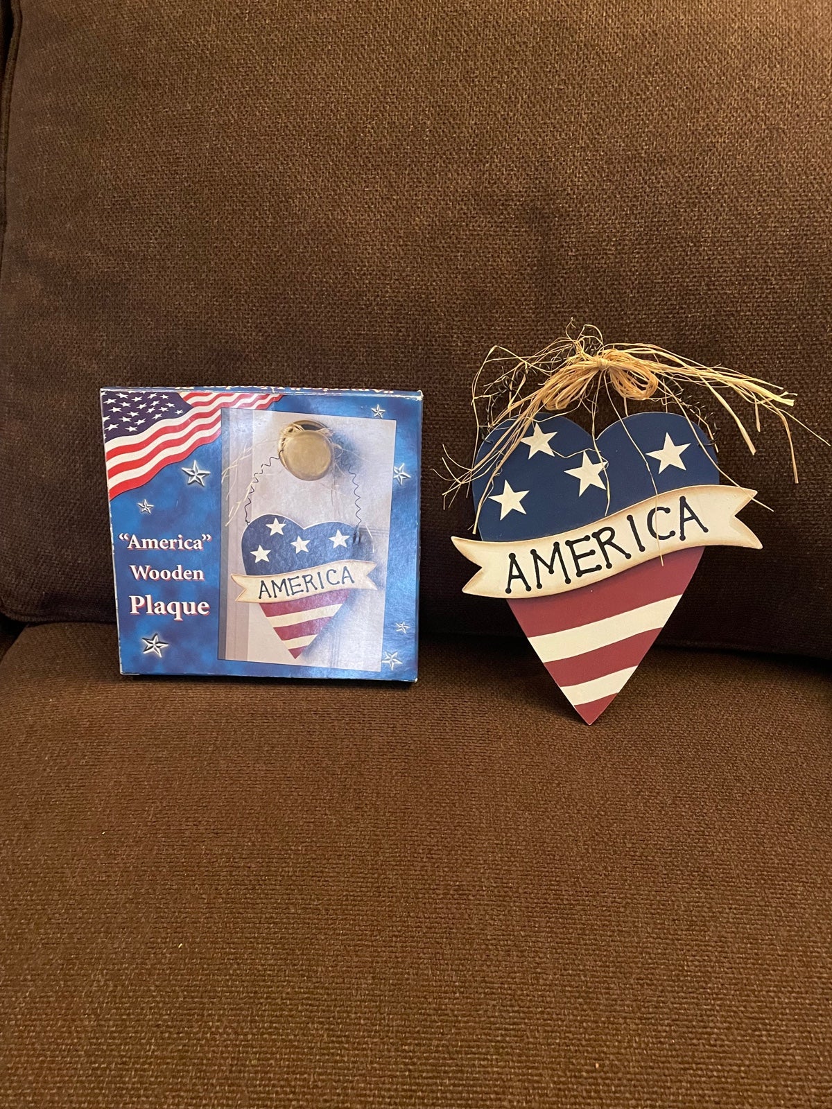 Vintage “America” wooden plaque. 9” Vintage “America” wooden plaque. 9”