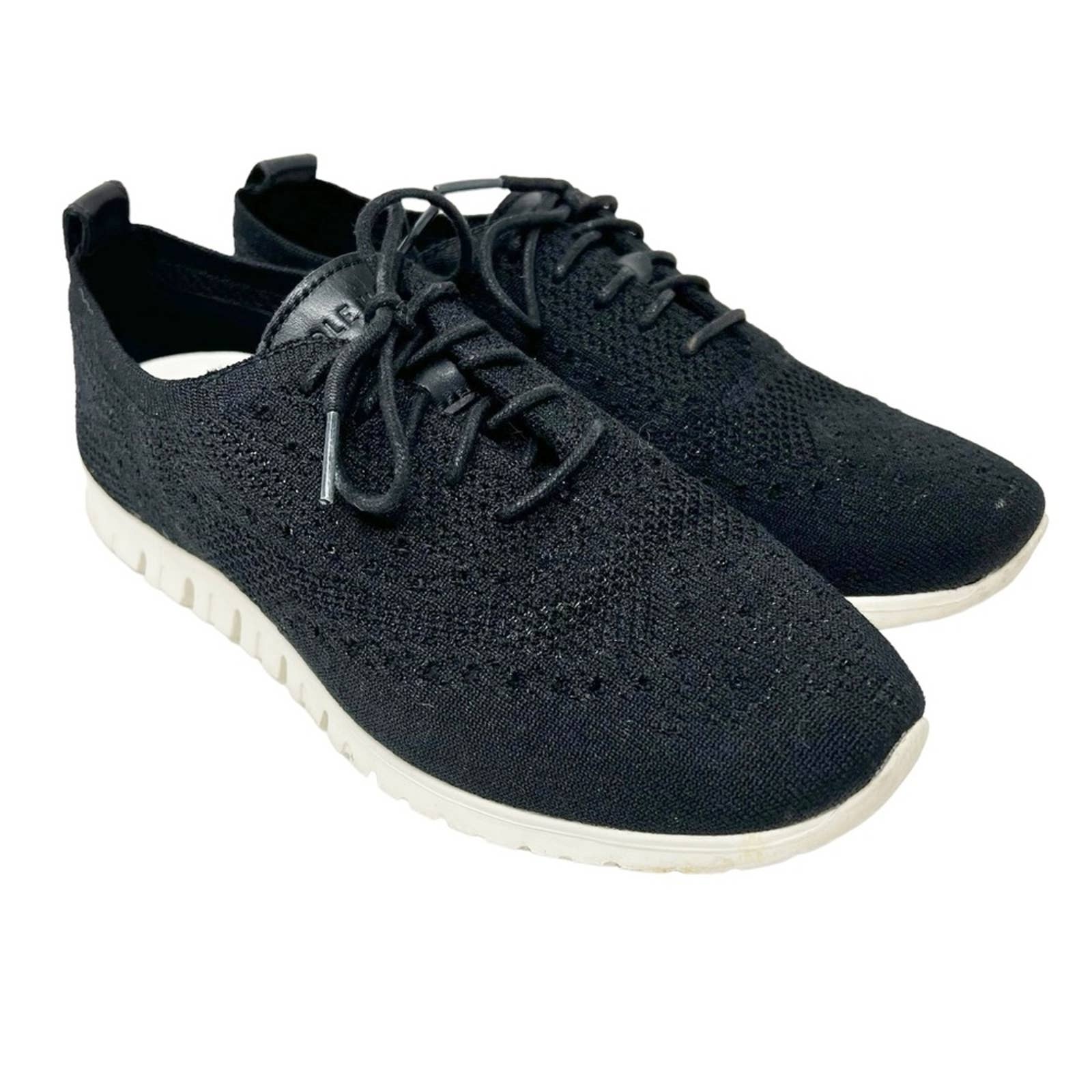 Cole Haan Zeroground Black Fabric Oxford Sneaker Size 7.5 Breathable Comfy