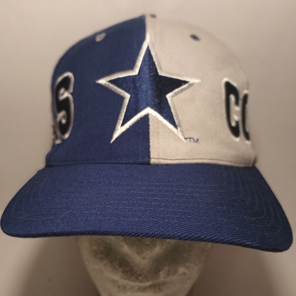 Rare Vintage American Needle Dallas Cowboys Two-Tone Block Letter Snapback Hat