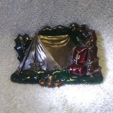 Tent Outdoor Camping Muti-Color Buckle Bergamot 1980 O-96 Great Vintage Shape