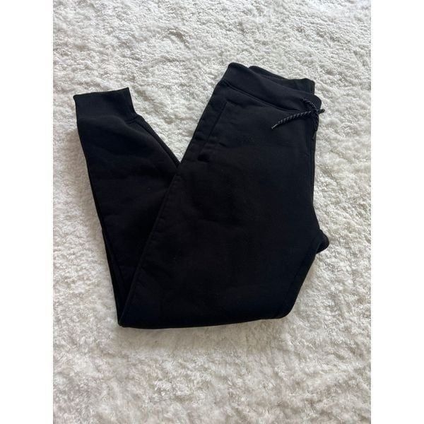 WT02 Black Fleece Lined Cuff Ankle Sweatpants size M