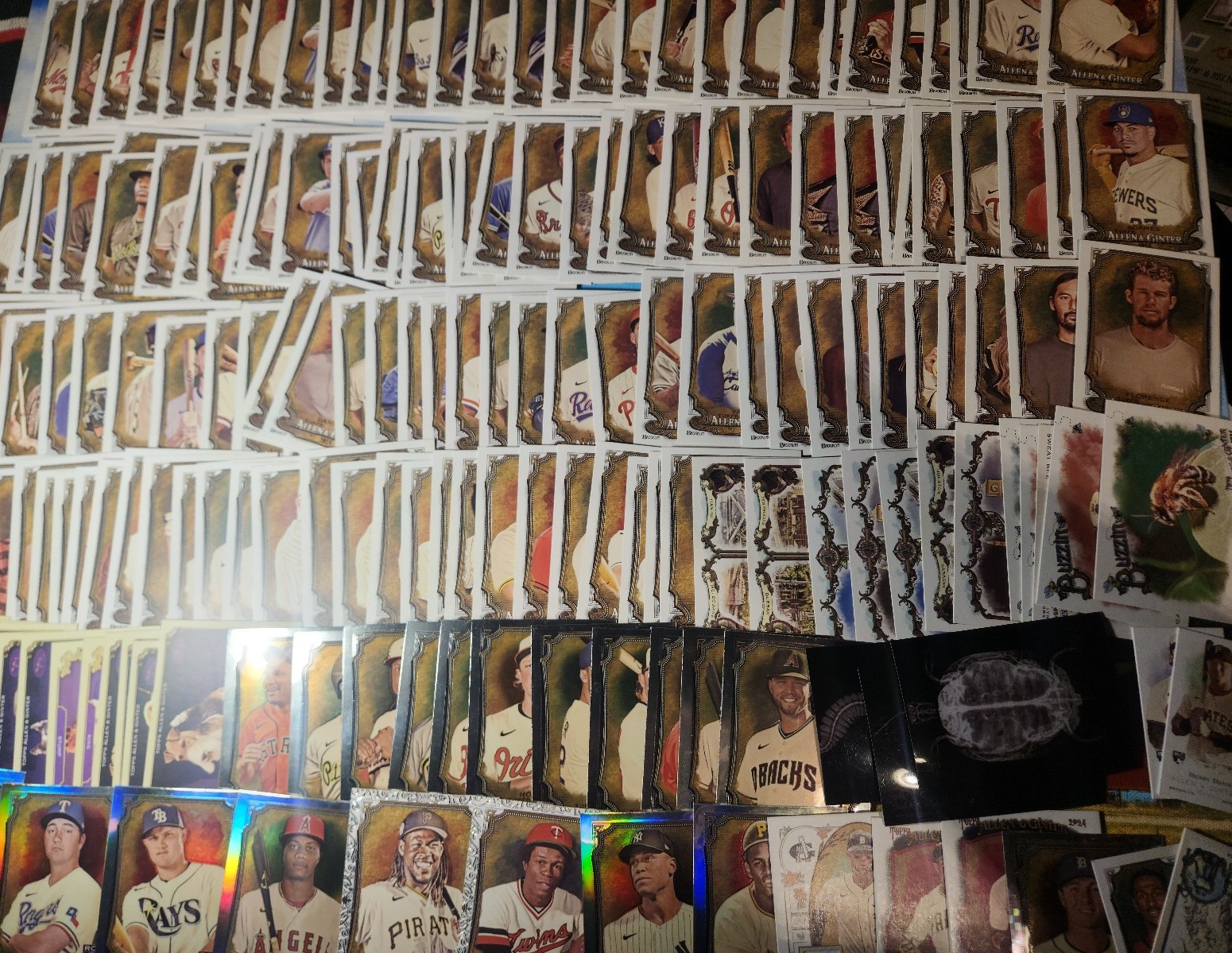 184 Card Lot 2024 allen and ginter #'D RELICS CHROME X REFRACTORS INSERTS MINI