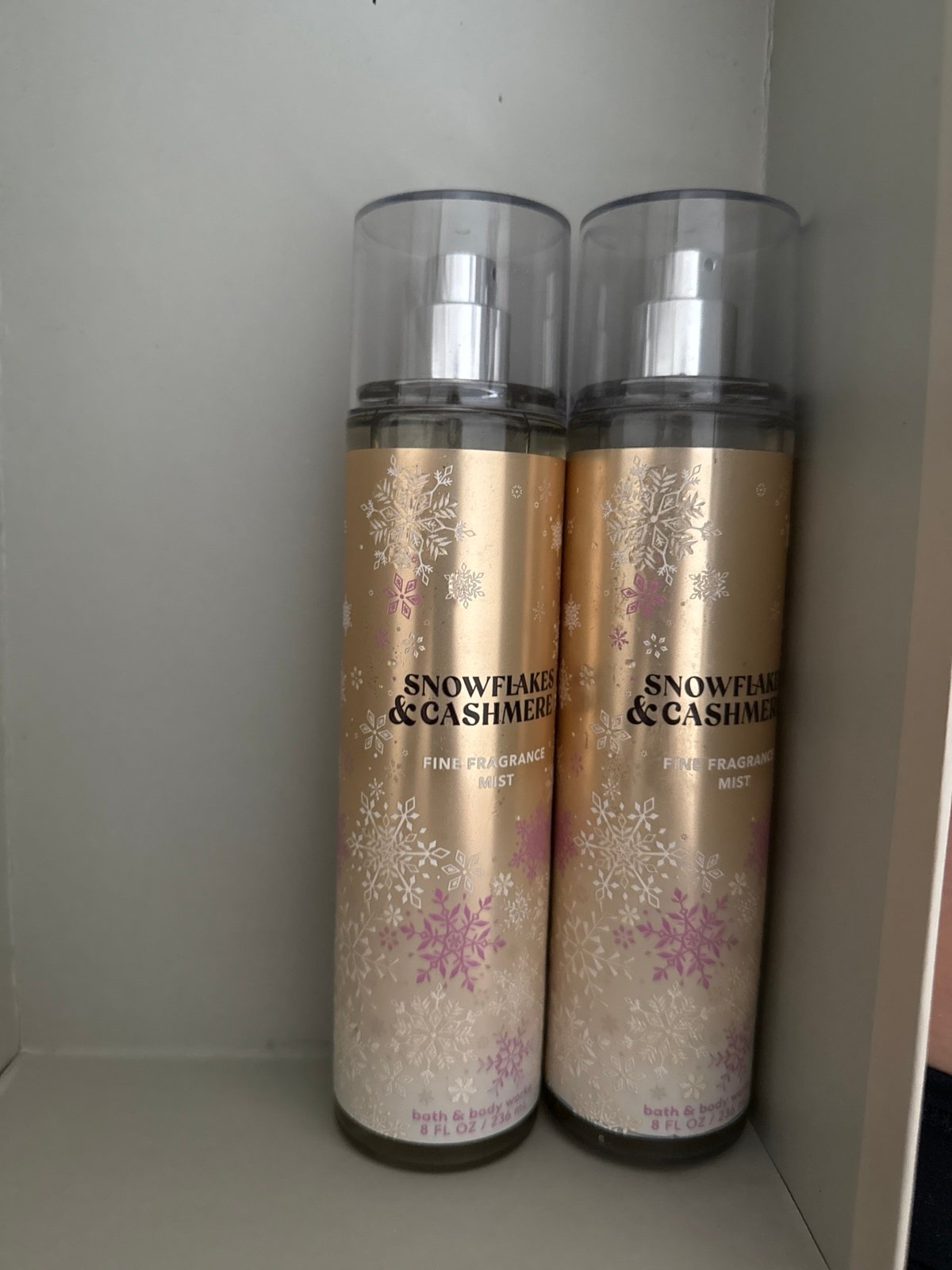 Bath & Body Works Snowflakes Cashmere Fine Fragrance Mist and body lotion